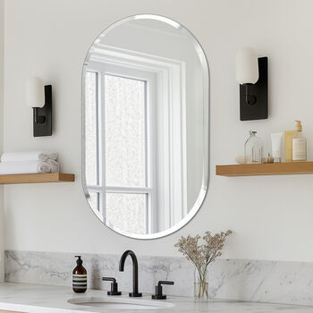 Long Oval Flat Wall Mirror, 2 of 12