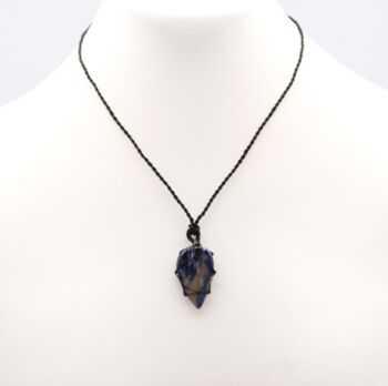 Healing Crystal Necklace Sodalite For Focus, 4 of 4