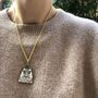 Gold Wolves Necklace, thumbnail 2 of 8