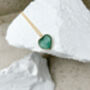 Fluorite Puff Heart Gold Plated Necklace, thumbnail 5 of 7