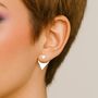 Triangle Two Way Sterling Silver Earring Jackets, thumbnail 1 of 7