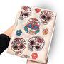 Sugar Skulls Halloween Print Scarf In Personalised Gift Box, thumbnail 2 of 4