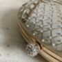 Gold Oval Embroidered Handcrafted Clutch Bag, thumbnail 6 of 10