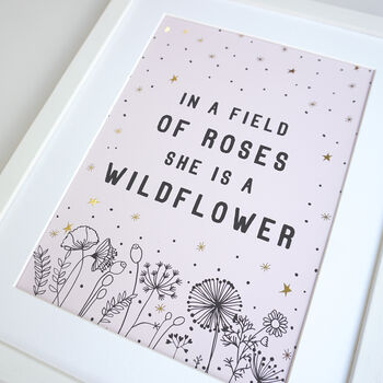 Wildflower Print With Gold, 2 of 5