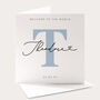 Personalised New Baby Card Initial And Name Design, thumbnail 2 of 5