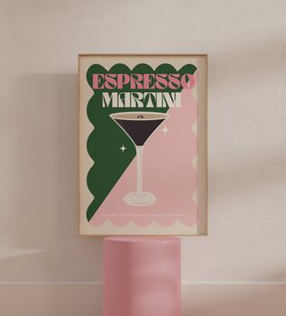 Espresso Martini Cocktail Print, 3 of 4