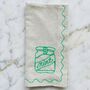 Set Of Six Embroidered Food Condiment Napkins, thumbnail 4 of 12