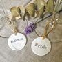 Five Personalised Botanical Place Setting Wedding Tags, thumbnail 4 of 9