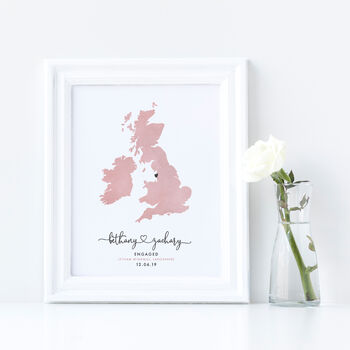 UK Engagement Map Print, 5 of 10