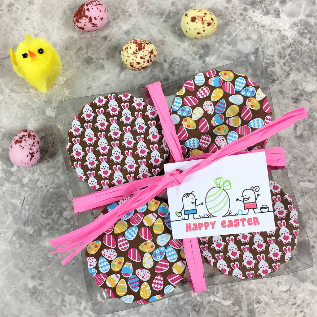 gift box of easter rabbit chocolates by cocoapod chocolates