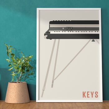 Electric Piano Print | Keyboard Music Poster, 3 of 11