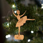 Personalised Swirling Ballerina Christmas Decoration, thumbnail 2 of 5