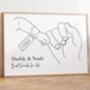 Gift For First Time Dads Personalised Print, thumbnail 1 of 2