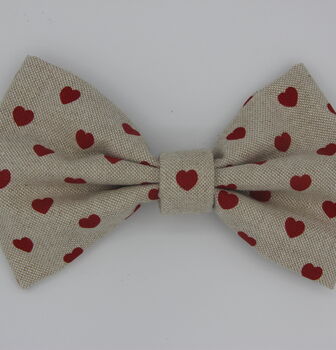 Red Hearts Dog Bow Tie, 6 of 9