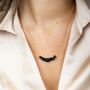 Black Round Large Pearl Pendant Necklace Set, thumbnail 1 of 6