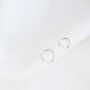Silver Small Cartilage Helix Earring Hoops 6mm, thumbnail 2 of 3