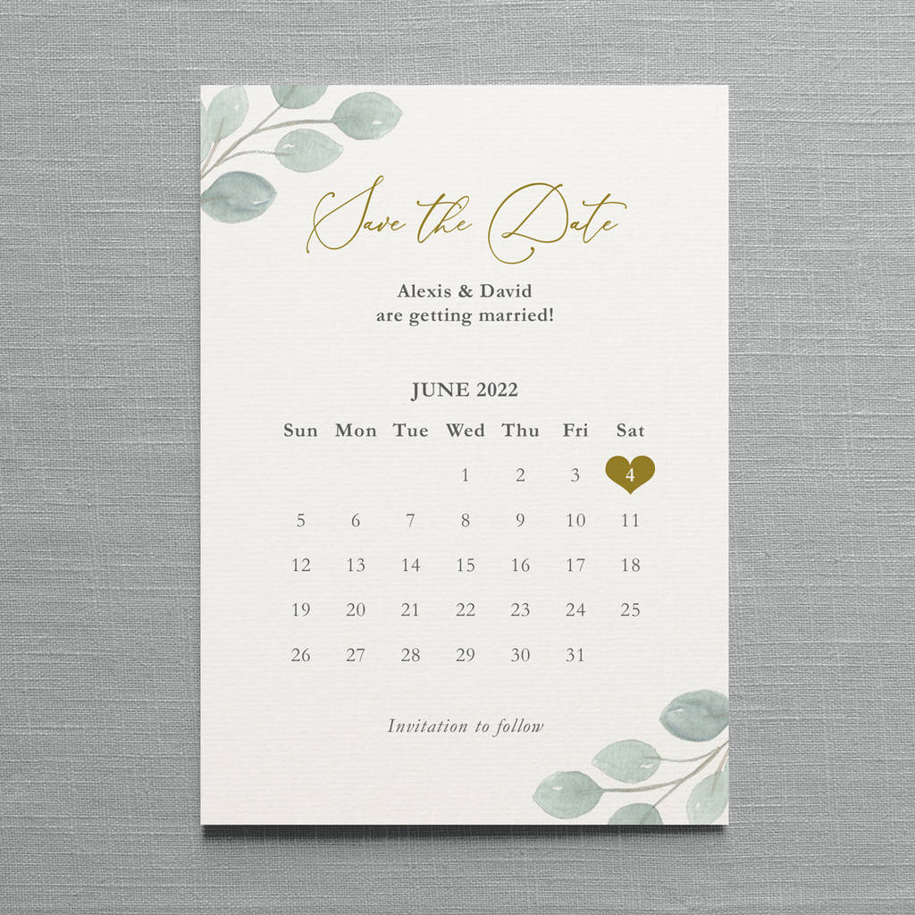 Cyprus Save The Date Calendar Card Or Magnets, 1 of 3