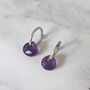 Amethyst Teardrop February Birthstone Earrings, Silver, thumbnail 4 of 6