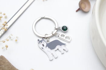 Husky Personalised Keyring Dog Owner Gift, 2 of 7