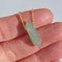 Gold Plated Crystal Double Point Dainty Necklace Rose Quartz, Amethyst, Malachite, Turquoise, thumbnail 3 of 12