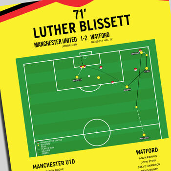 Luther Blissett Goal League Cup Third Round 1978 Watford Print, 2 of 2