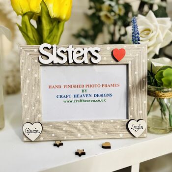 Personalised Sister Photo Frame Birthday Gift, 2 of 7