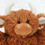 Highland Coo Cow Soft Plush Toy Hand Puppet, thumbnail 2 of 4