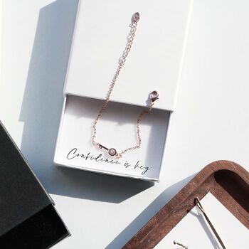 Give Confidence 'Confidence Is Key' Rose Gold Bracelet, 5 of 8