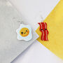 You Are The Bacon To My Eggs Valentine's Earrings, thumbnail 1 of 12