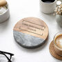 Personalised Marble And Wooden Coaster, thumbnail 4 of 12