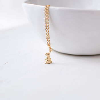 Tiny Rabbit Charm Necklace, 5 of 6