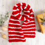 Adult Candy Cane Scarf Knitting Kit, thumbnail 2 of 3