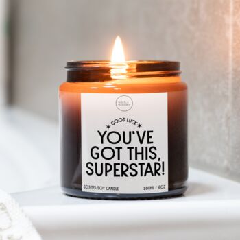 Exam Good Luck Gifts, You've Got This Superstar Candle With Matches, 3 of 11