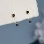 Sterling Silver Double Sapphire Blue Cz Ear Jacket, thumbnail 8 of 11
