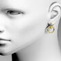 Small Double Hoop Earrings – Gold Plated, thumbnail 2 of 3