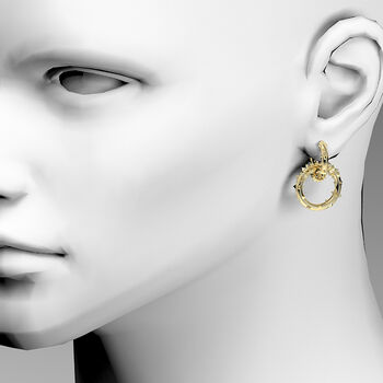 Small Double Hoop Earrings – Gold Plated, 2 of 3