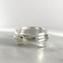 Square Wire Overlapping Sterling Silver Ring, thumbnail 1 of 3