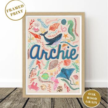 Sea Life Name Print Set, 11 of 12