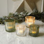 Scandi Ribbed Glass Tealight Holder, thumbnail 1 of 3