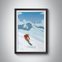 Courchevel Ski Resort France Travel Poster Art Print, thumbnail 1 of 8