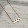 Retro Birth Year Necklace, thumbnail 3 of 6
