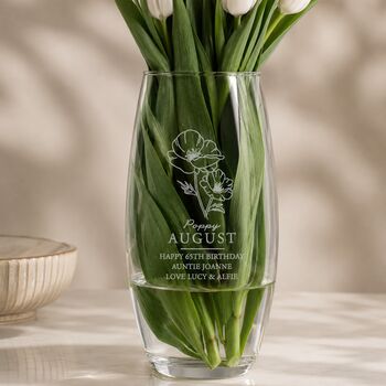 Birthday Gifts For Her Birth Month Flowers Vase, 2 of 12