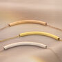 Hidden Message Curved Skinny Bar Personalised Bracelet, thumbnail 3 of 12
