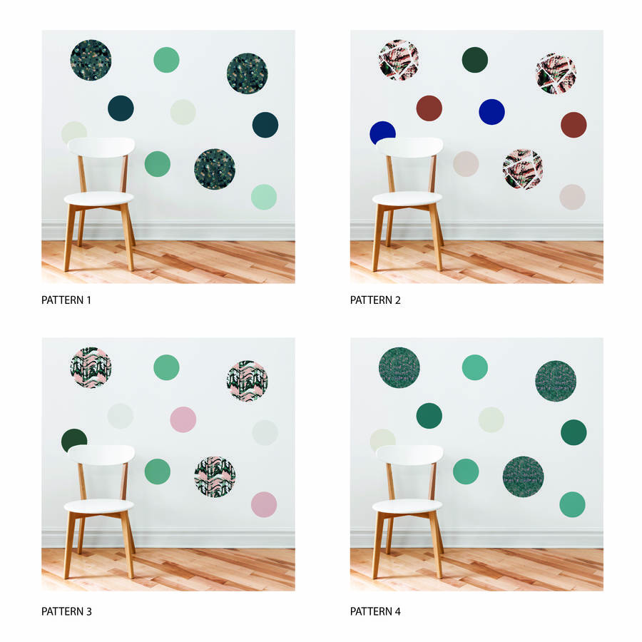 circular patterned wall stickers by nutmeg wall stickers
