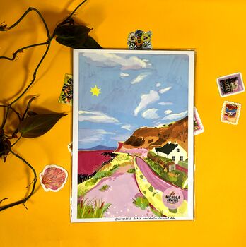 'Ballycastle Beach' Colourful Nature Ireland Print, 2 of 3