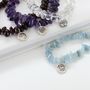 Gemstone Bracelet With Sterling Silver Zodiac Charm, thumbnail 2 of 12