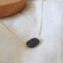 Black Tourmaline 14k Gold Plated Necklace Protection, thumbnail 5 of 8