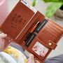 Leather Travel Wallet With Childs Drawing For Mother's Day, thumbnail 1 of 4