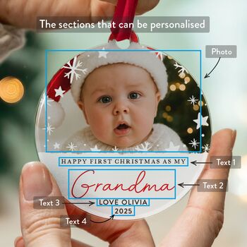 Baby's First Christmas Photo Ornament Grandma, 2 of 8