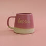 Hot Tea Handmade Ceramic Mug, White Or Pink Hottie Gift, thumbnail 3 of 7
